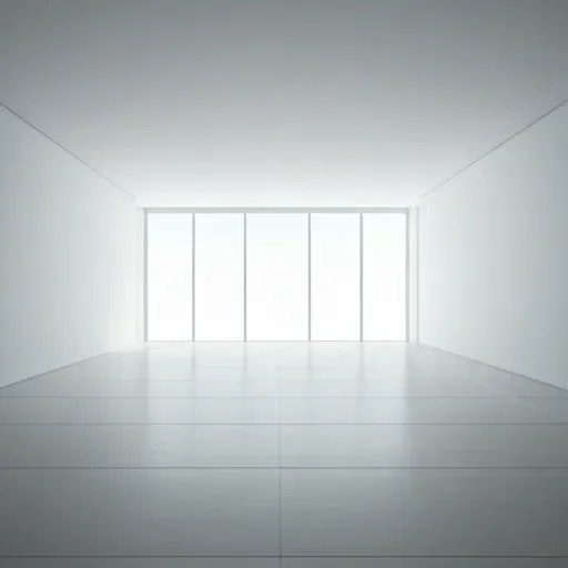 Modern architectural interior with clean lines and an integrated HVAC ceiling vent